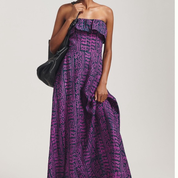 Anthropologie Kahindo Strapless Ruffled Maxi Dress.  SZ: 1X/ XXL - Picture 6 of 16